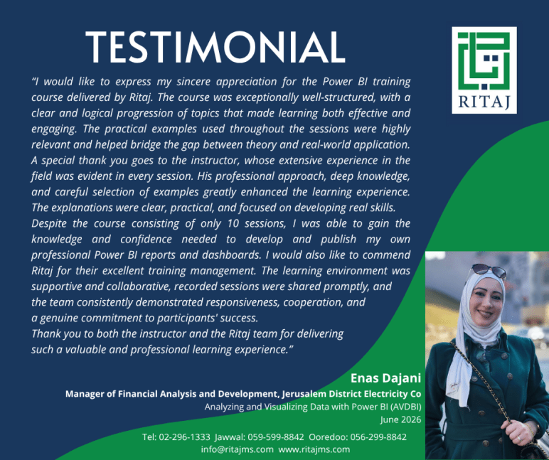 Enas Dajani AVDBI Testimonial